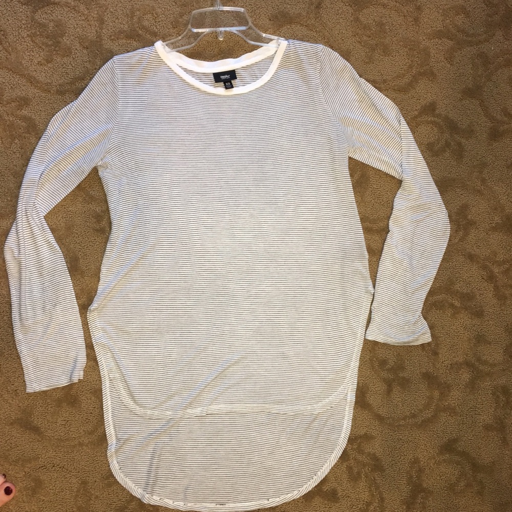 Mossimo Striped Long Sleeve Rayon Tee
